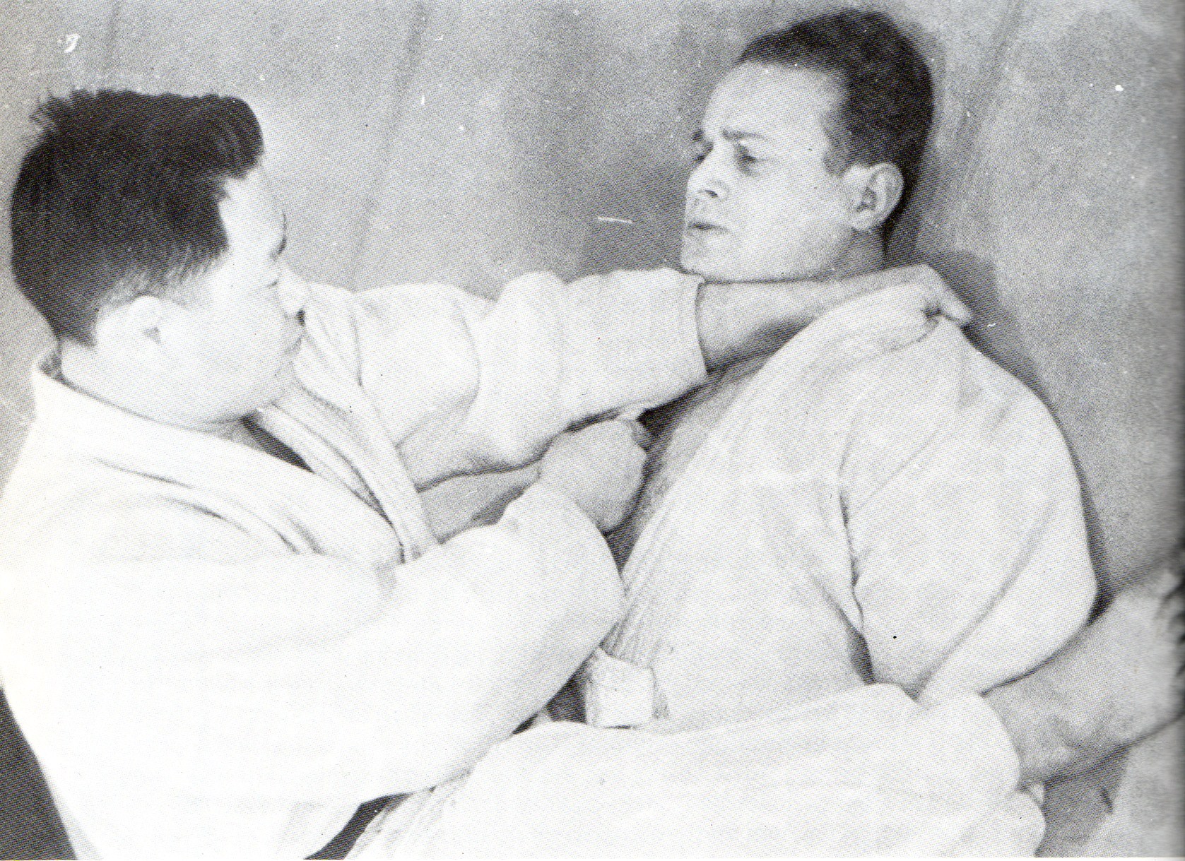 Moshé Feldenkrais practicando judo